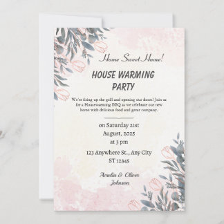 bewerkbare Housewarming Invitation Kaart