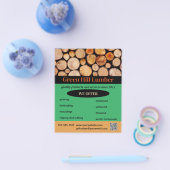 Bewerkbare Houtleverancier Flyer (Enkel)