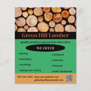 Bewerkbare Houtleverancier Flyer