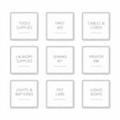 Bewerkbare Huis Essentials 3 Inch Label Set (Voorkant)