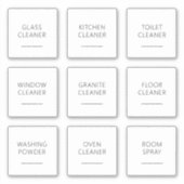 Bewerkbare Huishoudelijke Schoonmaak 2 Inch Label  (Voorkant)