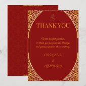 Bewerkbare Huwelijks Dankbetuiging Bedankkaart (Voorkant / Achterkant)