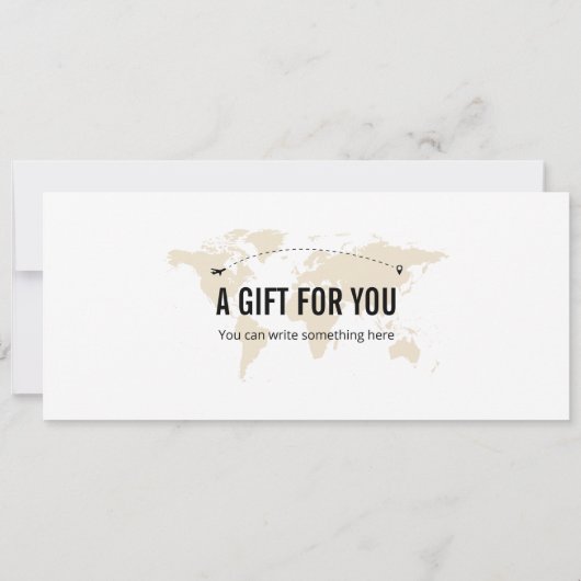 Bewerkbare Ibiza Plane Boarding Pass Ticket Kaart (Achterkant)