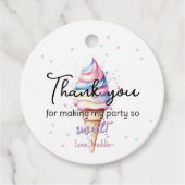 Bewerkbare Ice Cream Bedankt Labels (Voorkant)