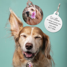 Bewerkbare ID hond/kat huisdier labels