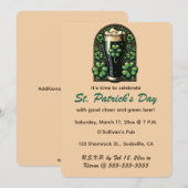 Bewerkbare Ierse Groene Bier Shamrock St Patrick's Kaart (Voorkant / Achterkant)