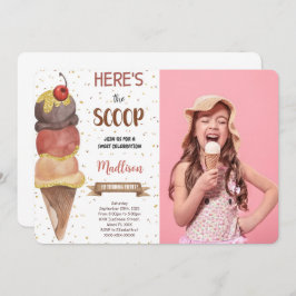 Bewerkbare ijsfoto uitnodiging