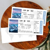 Bewerkbare IJsland Boarding Plane Ticket Sjabloon