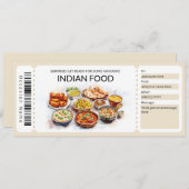 Bewerkbare Indiase Food Gift Voucher Sjabloon Kaart (Voorkant / Achterkant)