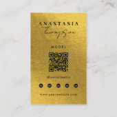 Bewerkbare Influencer Content Creator Gold Visitekaartje (Achterkant)