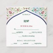 Bewerkbare Ingewikkelde Indiase Boog RSVP Informatiekaartje (Voorkant)