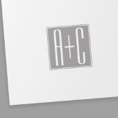 Bewerkbare Initialen voor Koppels | Wit & Grijs Cadeaupapier