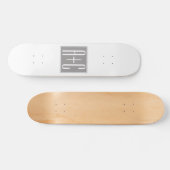Bewerkbare Initialen voor Koppels | Wit & Grijs Persoonlijk Skateboard (Horizontaal)