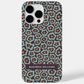 Bewerkbare inscriptie Bloemen Minimalistisch Case- Case-Mate iPhone Case (Achterkant)