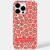 Bewerkbare inscriptie Bloemen Minimalistisch Case- Case-Mate iPhone Case (Achterkant)