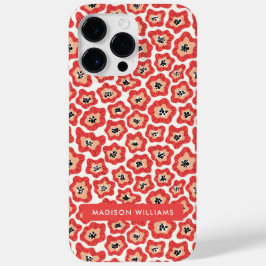 Bewerkbare inscriptie Bloemen Minimalistisch Case- Case-Mate iPhone 14 Pro Max Hoesje