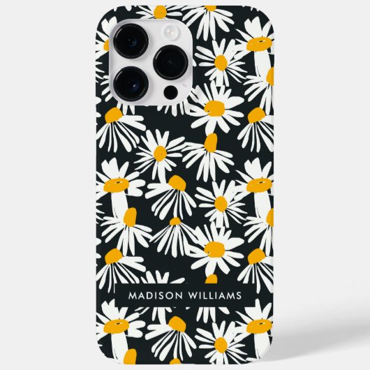 Bewerkbare inscriptie Bloemen Minimalistisch Case- Case-Mate iPhone Case (Achterkant)