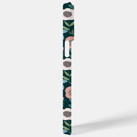 Bewerkbare inscriptie Bloemen Minimalistisch Case- Case-Mate iPhone Case (Achterkant / Rechts)