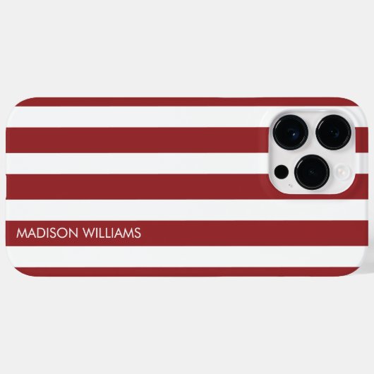 Bewerkbare inscriptie Kleur Minimalistisch Case-Mate iPhone Case (Achterkant (horizontaal))