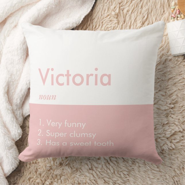 Bewerkbare Inscriptiekleur Gepersonaliseerde naam Kussen (Deken)