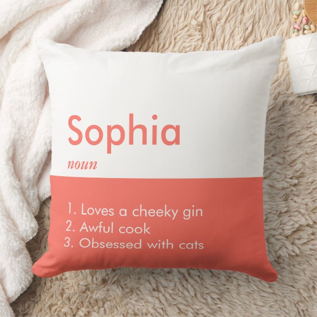 Bewerkbare Inscriptiekleur Gepersonaliseerde naam Kussen (Deken)