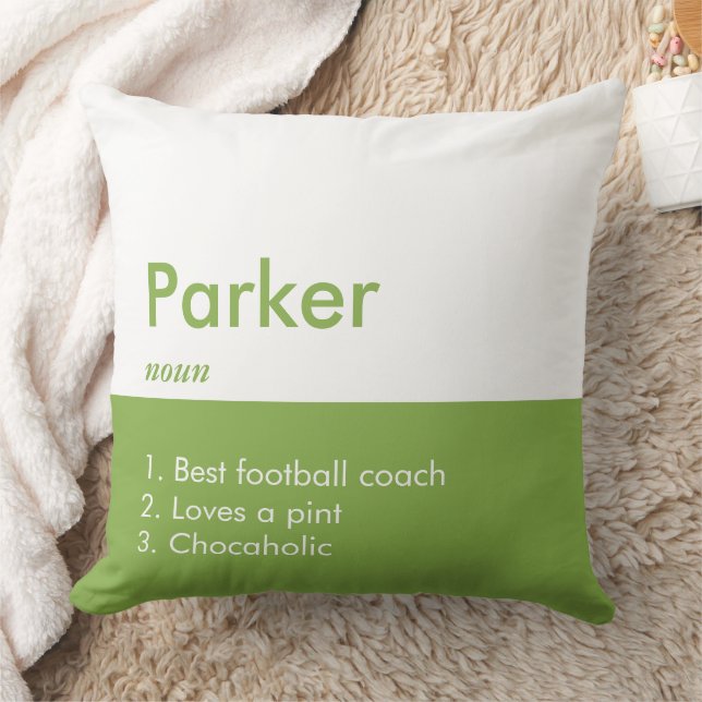 Bewerkbare Inscriptiekleur Gepersonaliseerde naam Kussen (Deken)