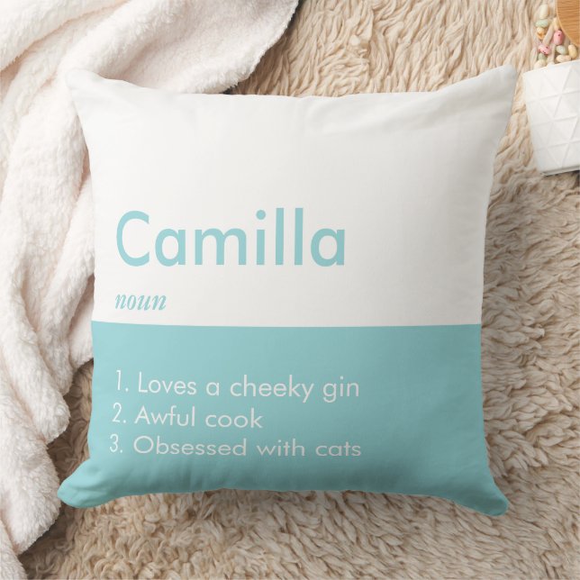 Bewerkbare Inscriptiekleur Gepersonaliseerde naam Kussen (Deken)