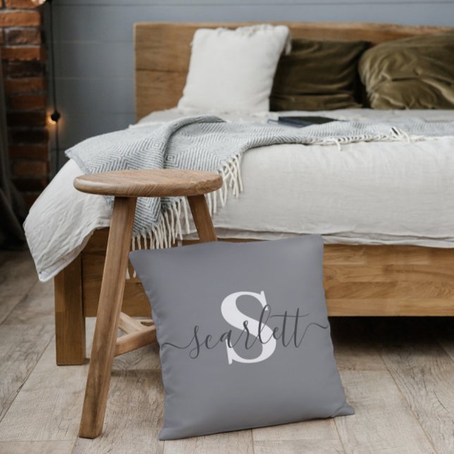 Bewerkbare inscriptienaam Gepersonaliseerde kleur Kussen (Creator heeft geüpload)