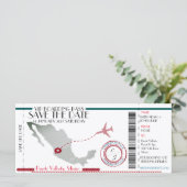 Bewerkbare instapkaart Save the Date (Staand voorkant)
