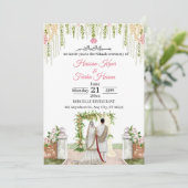 Bewerkbare Islamitische Nikkah Uitnodiging Sjabloo (Staand voorkant)