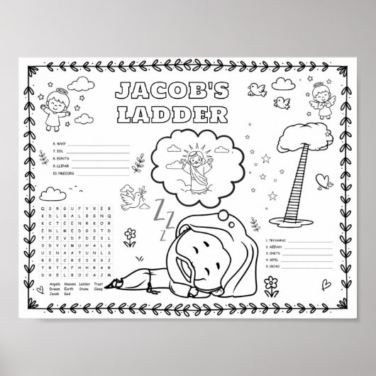 Bewerkbare jacobs ladder kleurmat poster (Voorkant)