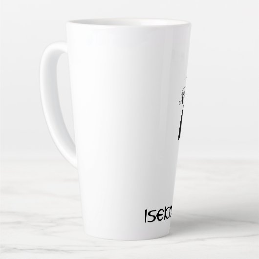 bewerkbare japanse dame latte mok (Linkerhoek)