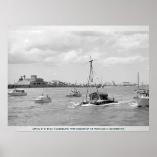 Bewerkbare jaren 70 Australië Vintage Travel Poster