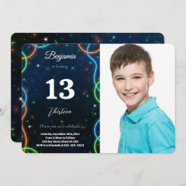 Bewerkbare jongen verjaardag foto kaart