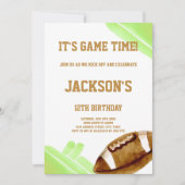 Bewerkbare Jongens Game Day Party Uitnodigen Kaart (Voorkant)