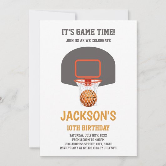 Bewerkbare Jongens Sportfeest Uitnodigen Kaart (Voorkant)