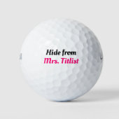 Bewerkbare jouw namen. Verberg je voor Mrs Titlist Golfballen (Voorkant)