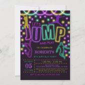 Bewerkbare Jump Birthday uitnodiging (Voorkant)