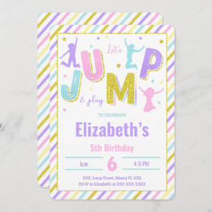 Bewerkbare Jump Invitation Kaart