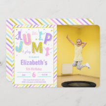 Bewerkbare Jump Photo uitnodiging
