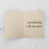 Bewerkbare kaarsen Bloemen en kralen Kerstmis Kaart (Binnen)