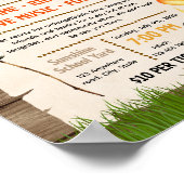 Bewerkbare kampvuur bbq flyer sjabloon poster (Hoek)
