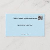 Bewerkbare kanaalreinigingsservices visitekaartje (Achterkant)