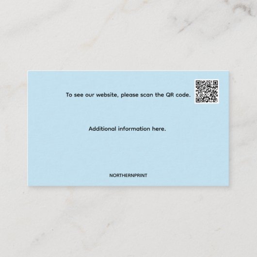 Bewerkbare kanaalreinigingsservices visitekaartje (Achterkant)