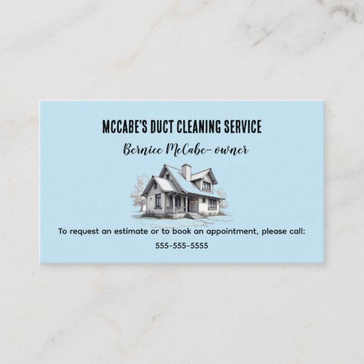 Bewerkbare kanaalreinigingsservices visitekaartje (Voorkant)