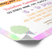 Bewerkbare Katoenen snoep fondsenwerving flyer Poster (Hoek)