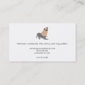 Bewerkbare kattenillustratie van een kattenhuisdie visitekaartje (Achterkant)