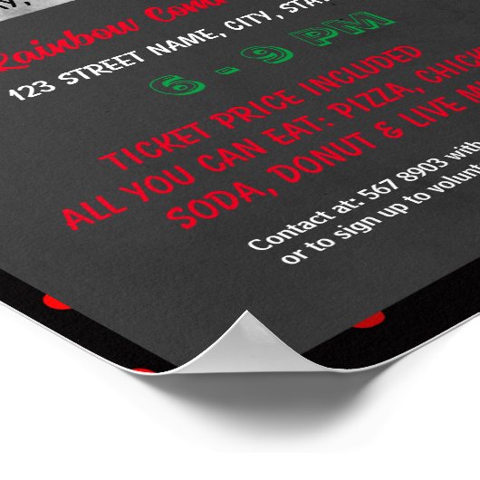 Bewerkbare Kentucky Derby dag fondsenwerving Poster (Hoek)