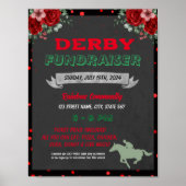 Bewerkbare Kentucky Derby dag fondsenwerving Poster (Voorkant)