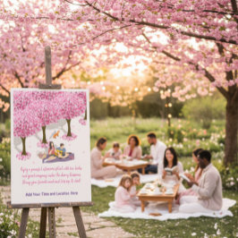 Bewerkbare Kersenbloesem Picknickposter Perfect Poster